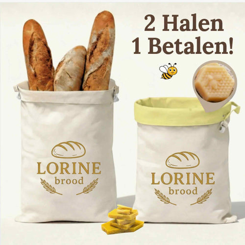 Lorine's Bijenwas Broodzakken