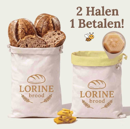 Lorine's Bijenwas Broodzakken