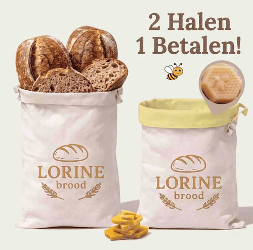 Lorine's Bijenwas Broodzakken