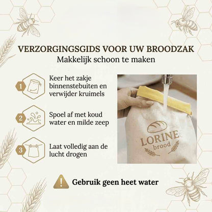 Lorine's Bijenwas Broodzakken