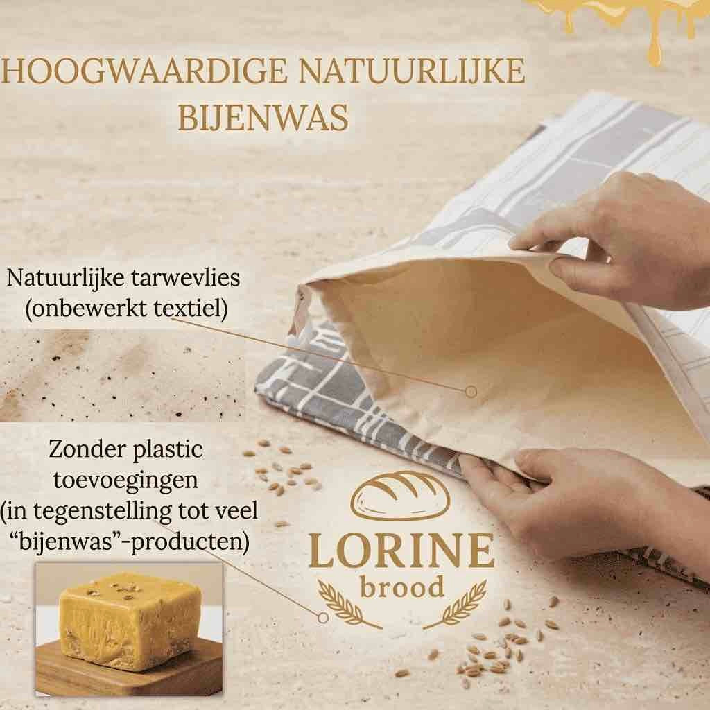 Lorine's Bijenwas Broodzakken