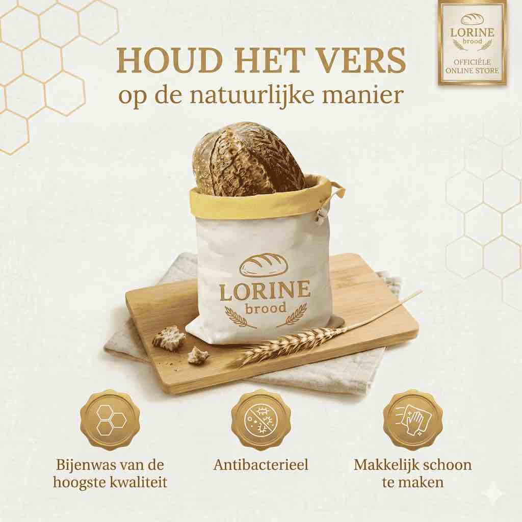 Lorine's Bijenwas Broodzakken